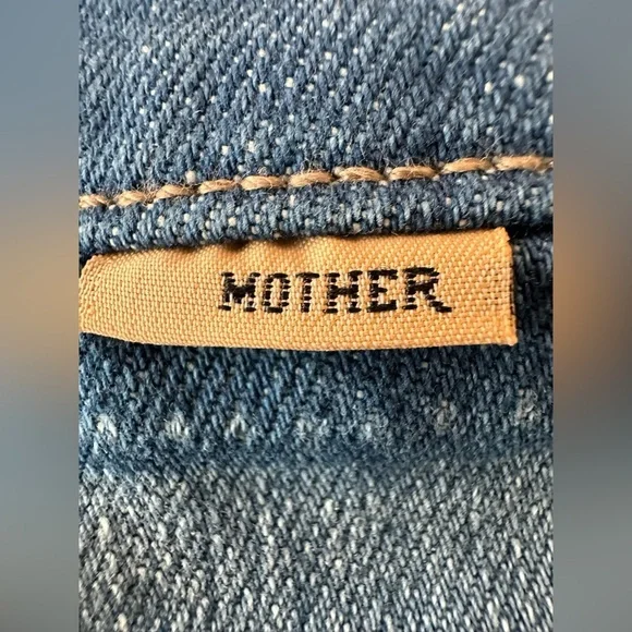 MOTHER The Swooner Roller Cropped Wide-Leg Jeans in Post No Bills Size 29 - Picture 16 of 16